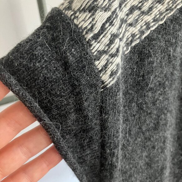 Grey and white topshop angora-blend belted vest (EU size 40 / US size 12) - Picture 5 of 12